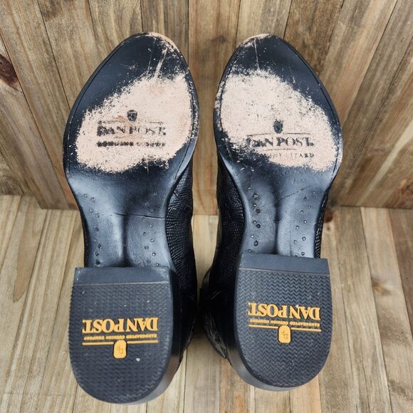 Mens Dan Post Winston size 9 D Lizard Leather 13" Western Cowboy Boots - Picture 13 of 13